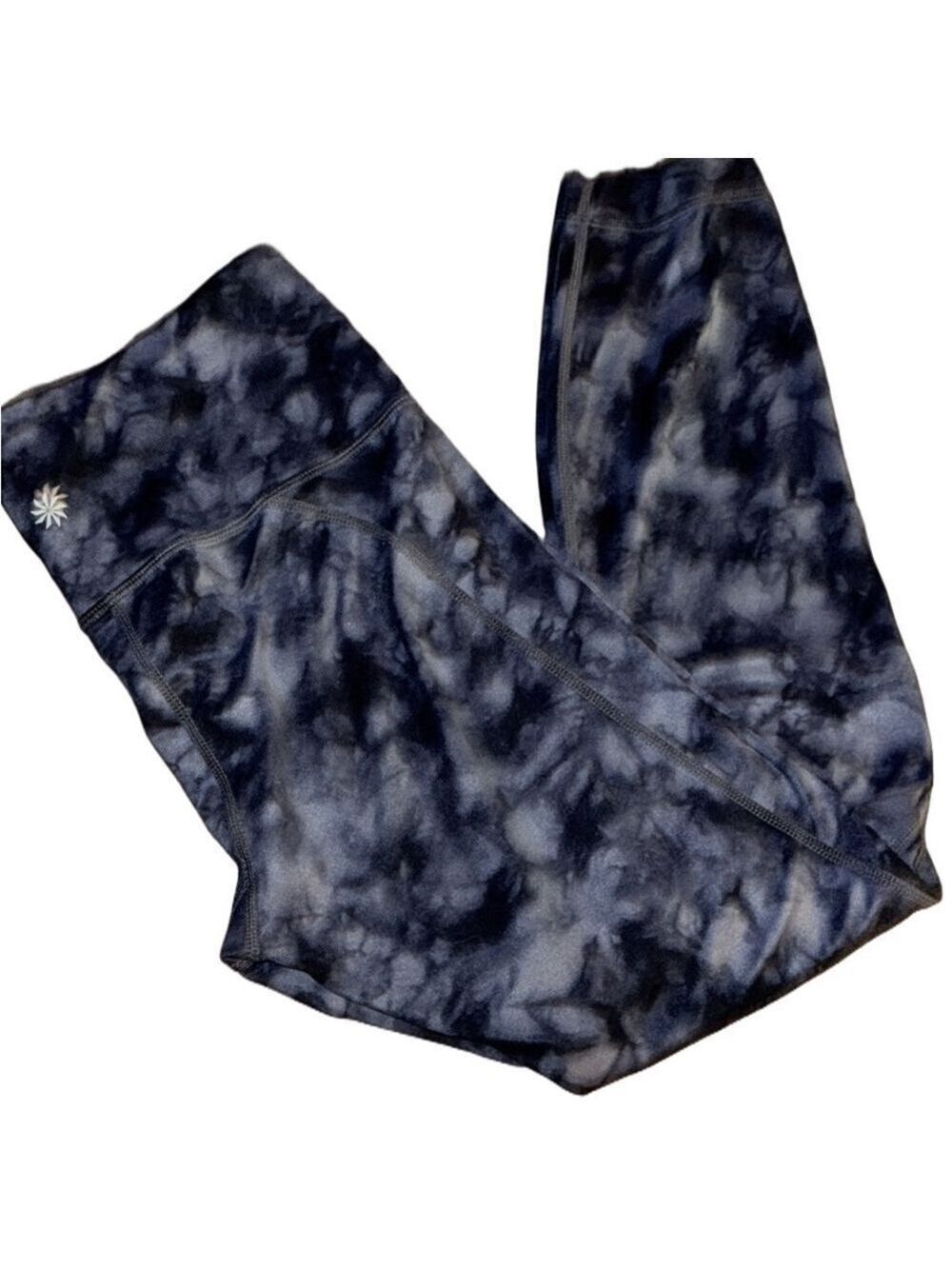 Athleta Salutation High Rise Tie Dye Leggings Blue Small